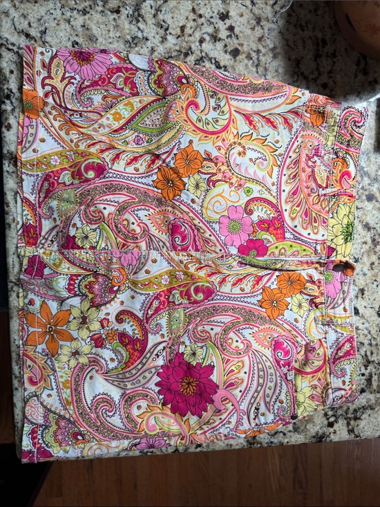 croft & barrow Pants - croft & barrow Pink & Orange Paisley Floral Skort